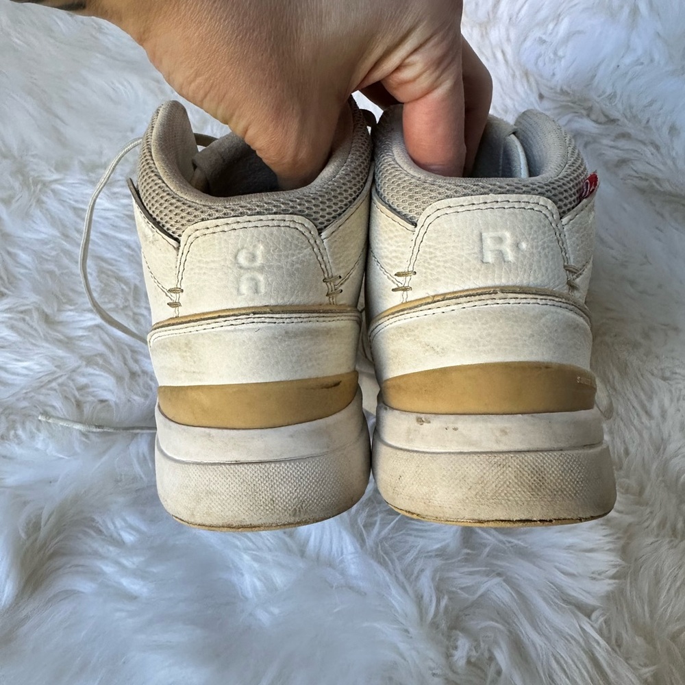 On Running Women's Athletic Shoes - Cream and Gold - Picture 5 of 10